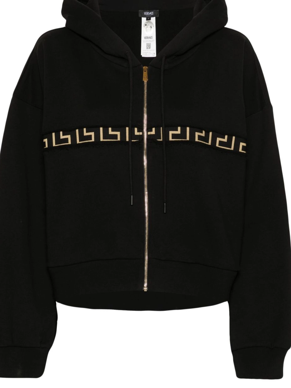 Versace zip-up Greca-detailing hoodie Women 0823